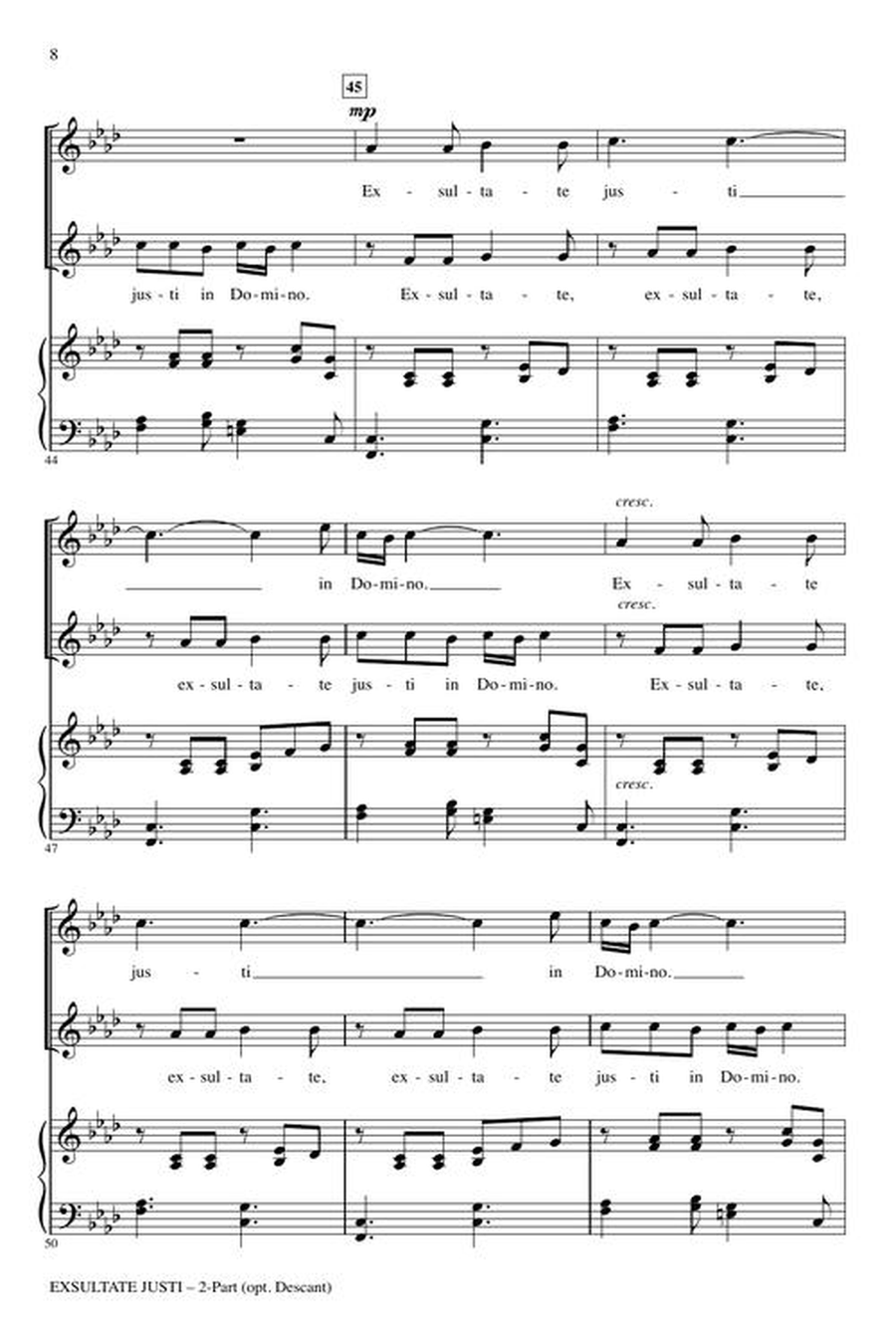 Exsultate Justi 2-Part scores gallery preview page 5