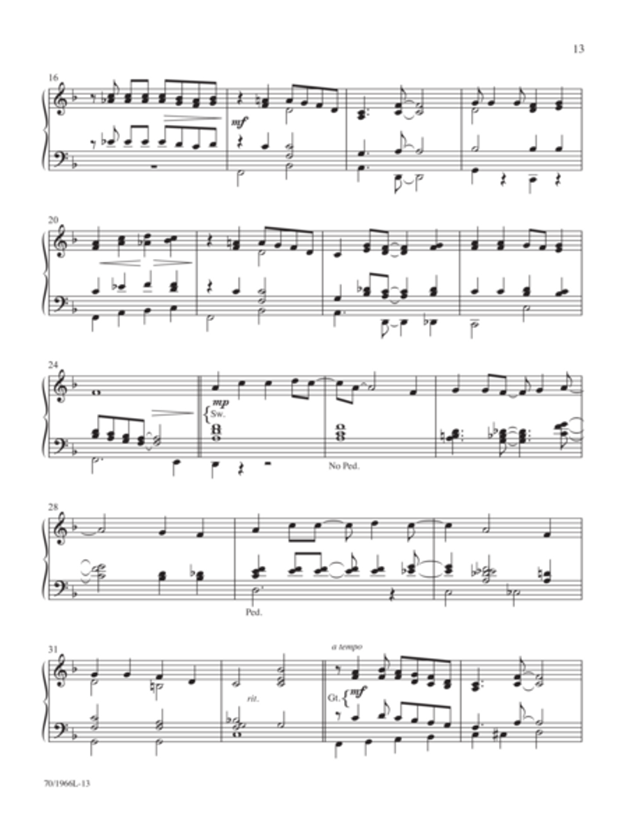 Mark Hayes: Spirituals for Organ Organ Solo scores gallery preview page 7