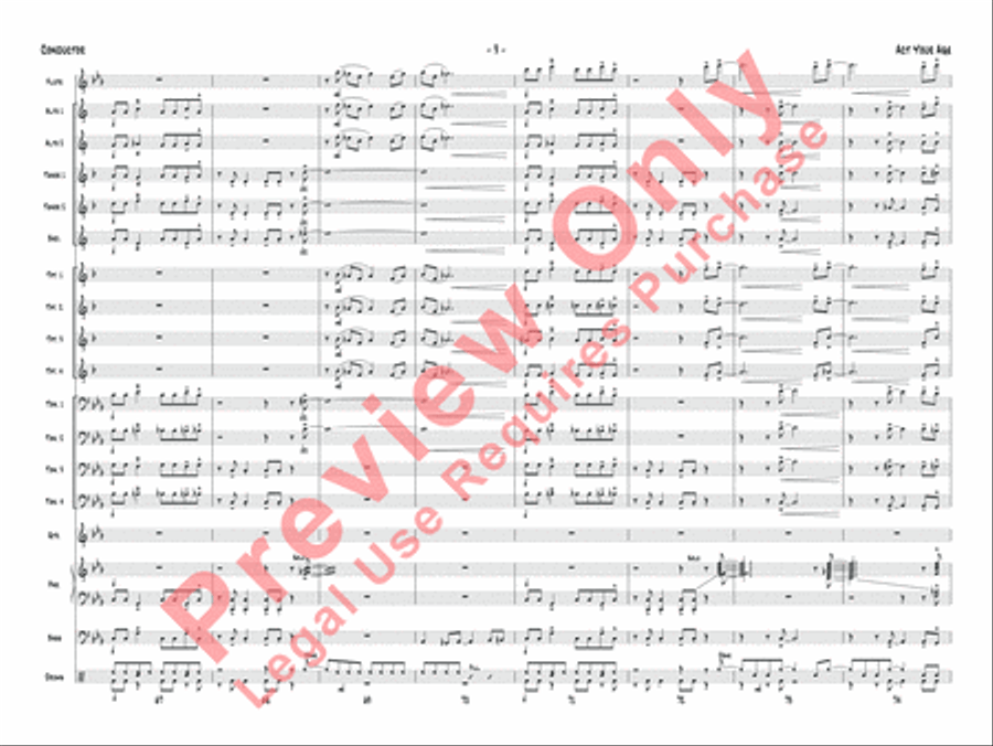 Act Your Age Act Your Age Jazz Ensemble scores gallery preview page 12