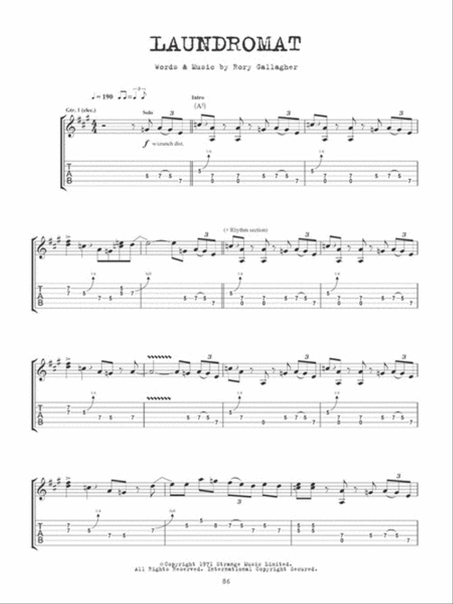 Rory Gallagher Rory Gallagher Guitar scores gallery preview page 4
