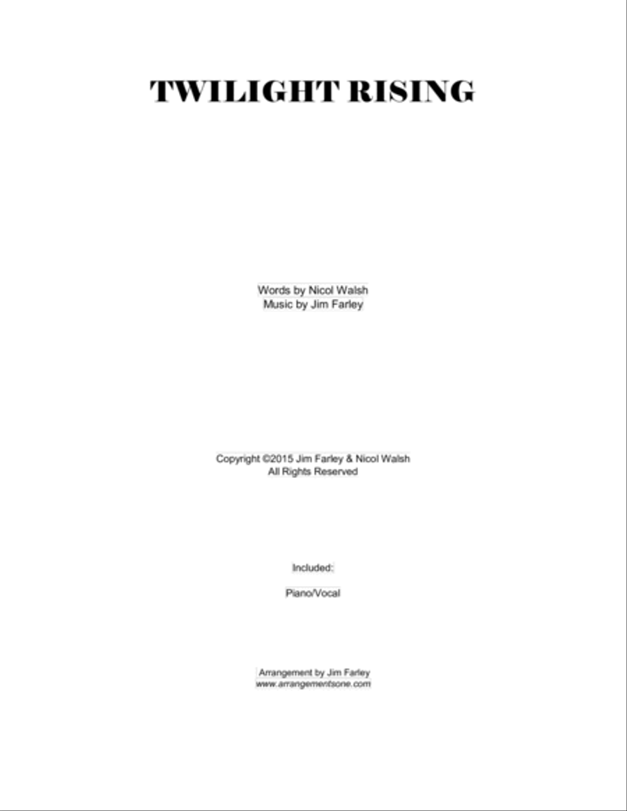 Twilight Rising Twilight Rising Voice scores gallery preview page 1