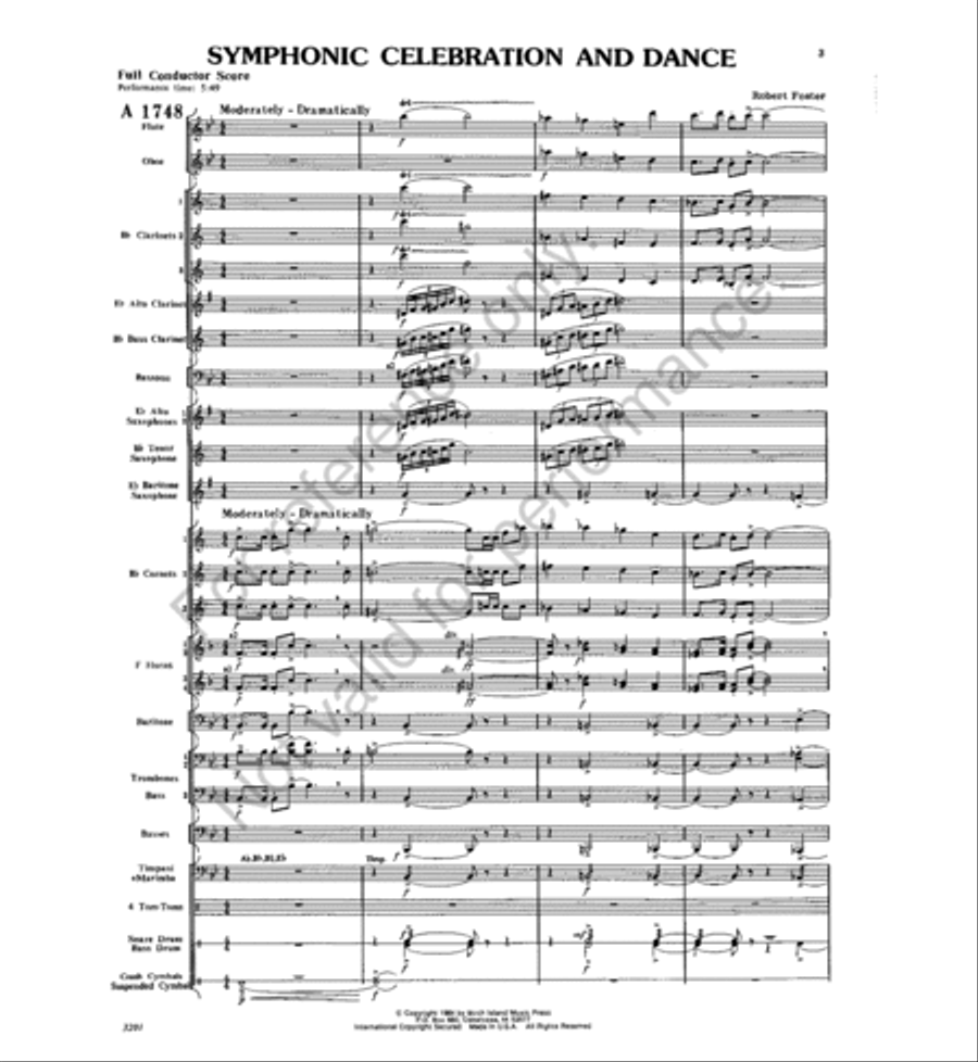 Symphonic Celebration and Dance Concert Band scores gallery preview page 2
