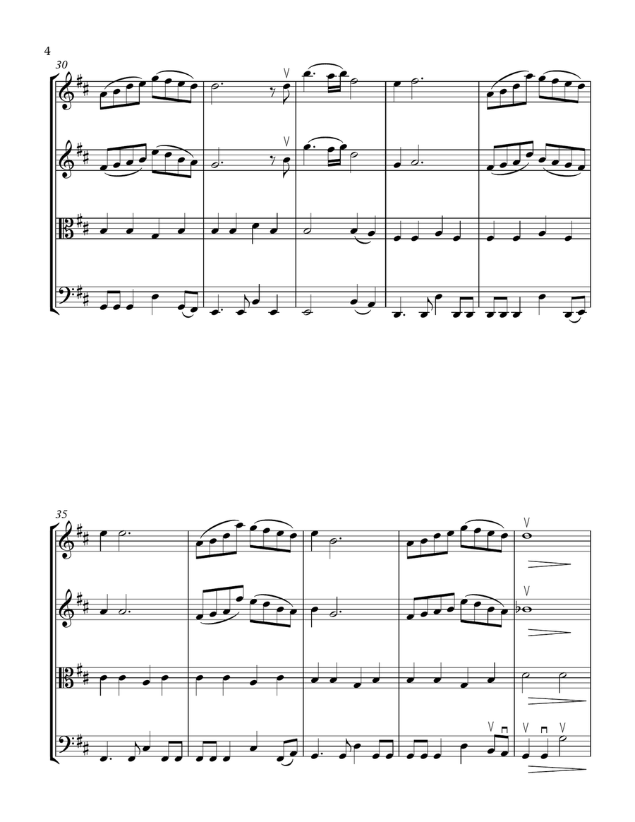Speechless String Quartet scores gallery preview page 4