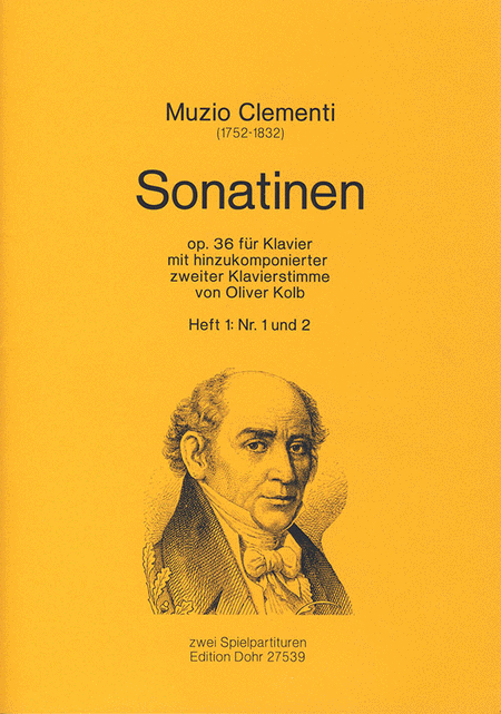 Sonatinen op. 36 fur Klavier mit hinzukomponierter zweiter Klavierstimme