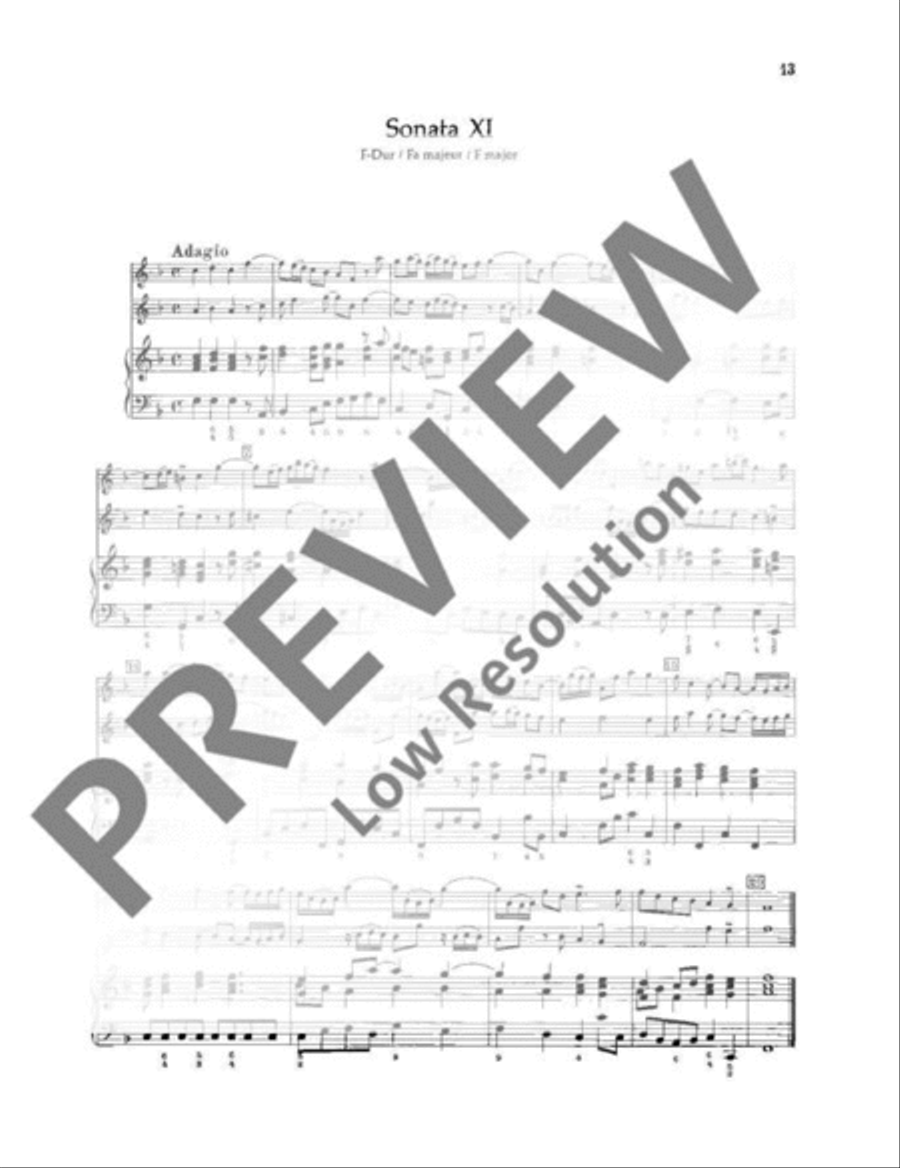Twelve Sonatas Alto Recorder scores gallery preview page 14
