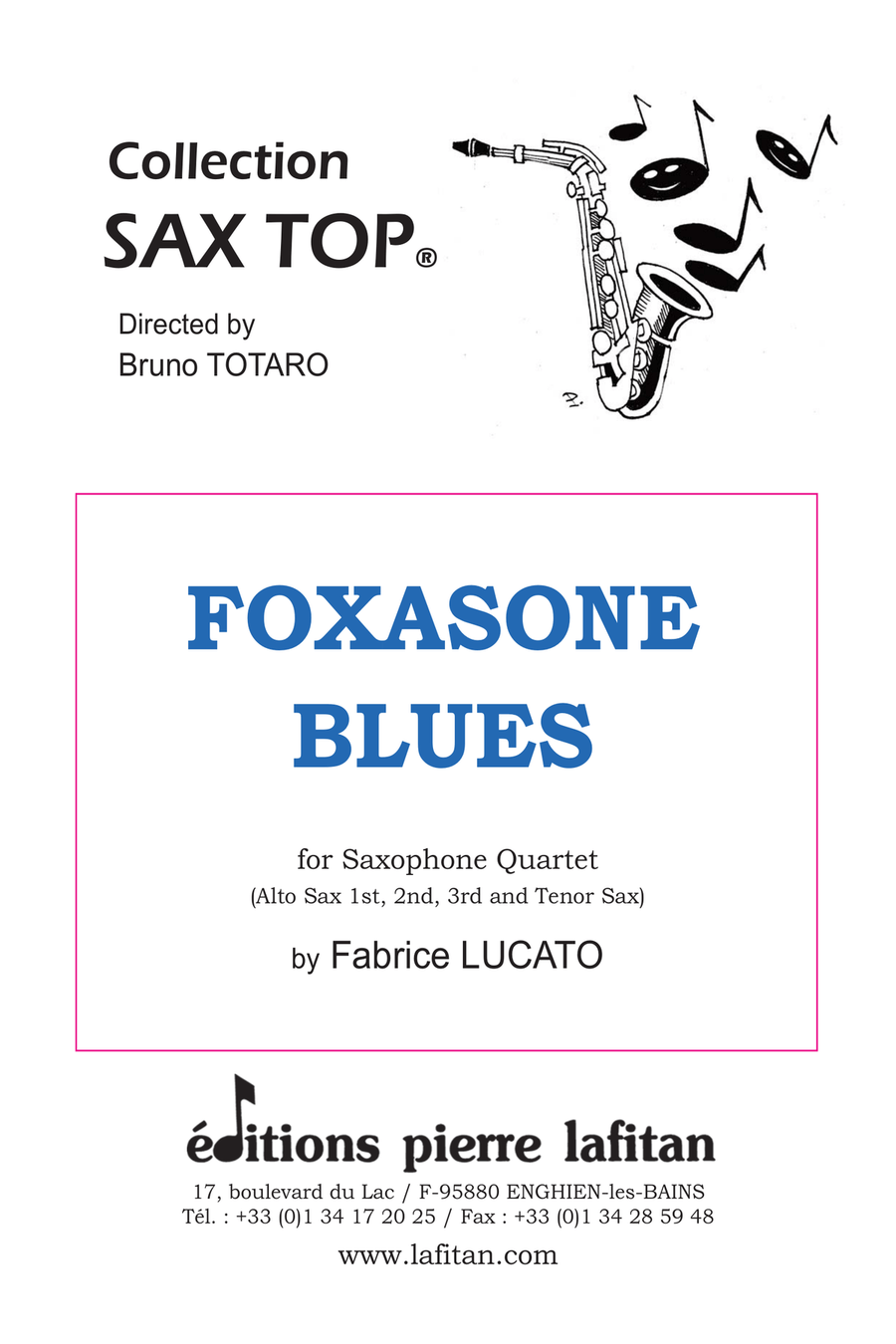FOXASONE BLUES Saxophone Quartet scores gallery preview page 1