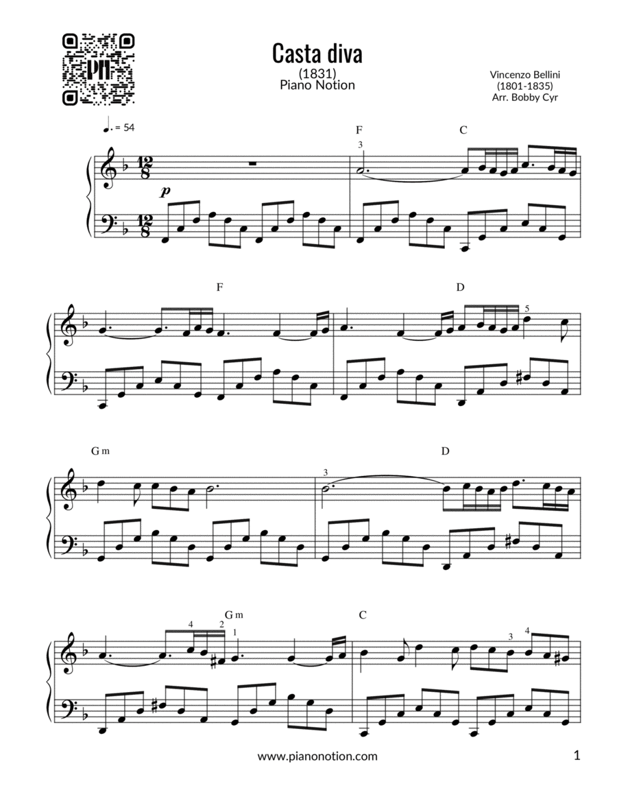 Casta diva (Piano Solo)