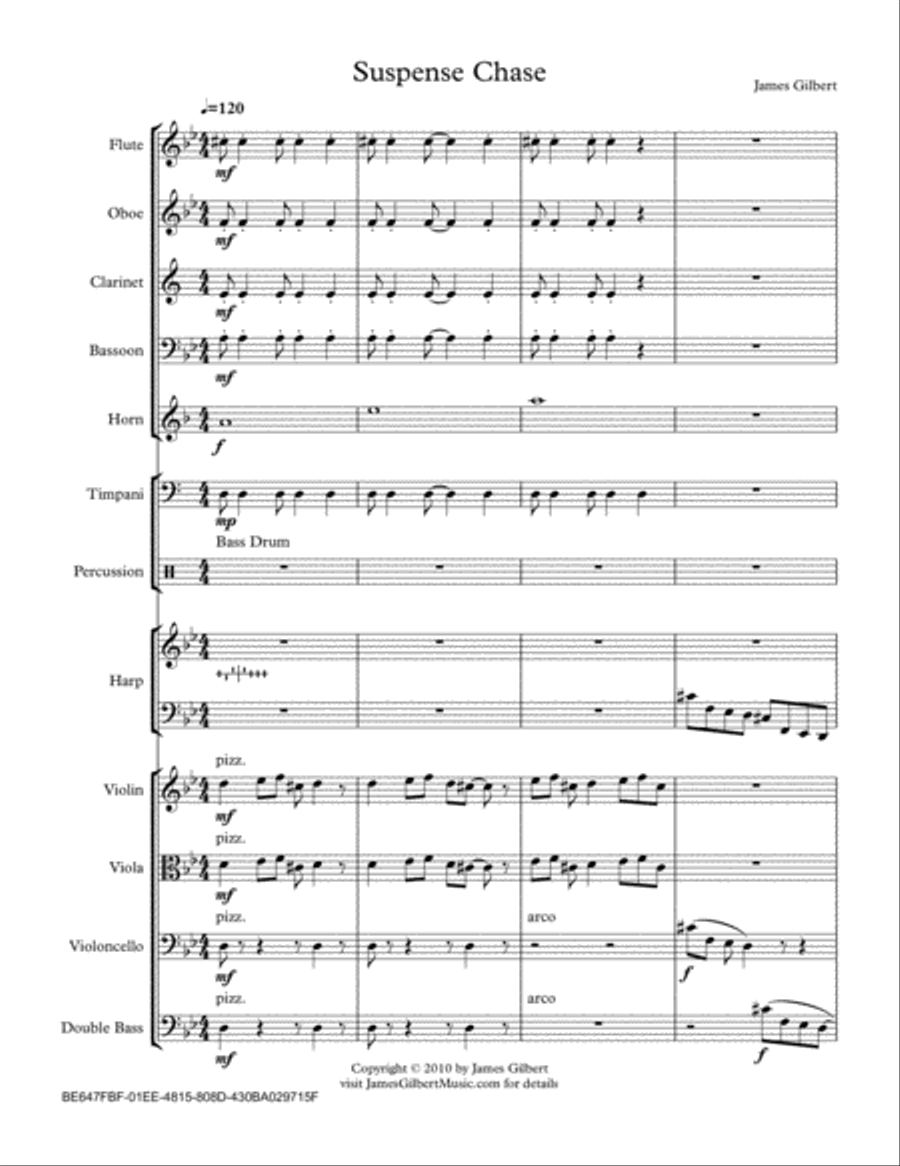 Suspense Chase Full Orchestra scores gallery preview page 1