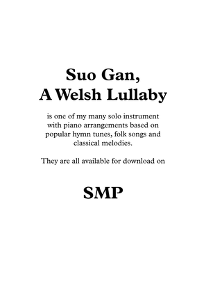 Book cover for Suo Gan, A Welsh Lullaby, for Viola and Piano