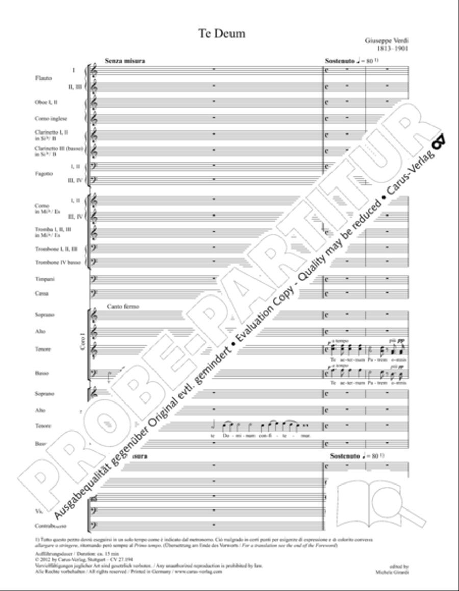 Te Deum Te Deum 4-Part scores gallery preview page 12