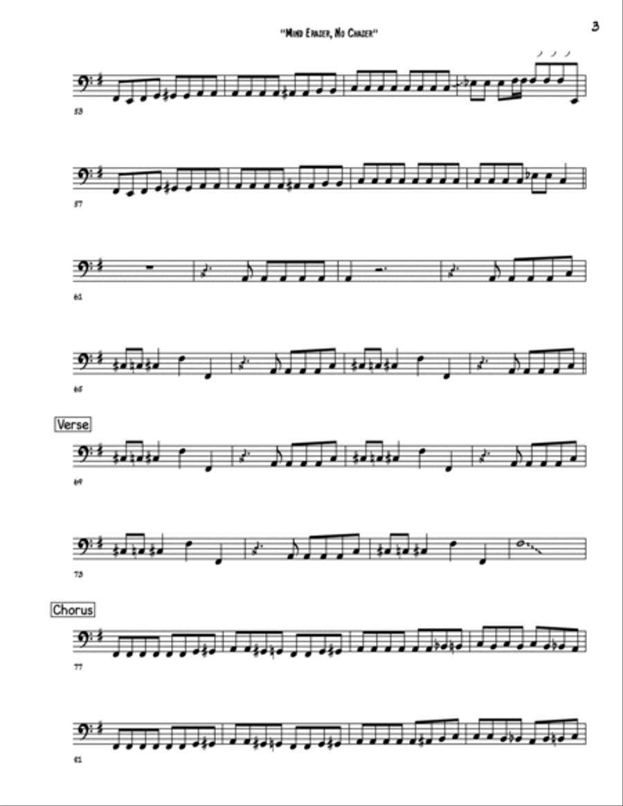 Mind Eraser, No Chaser Mind Eraser, No Chaser Bass Guitar scores gallery preview page 3