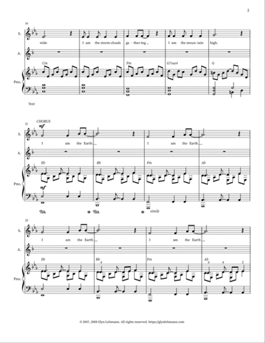 I Am The Earth I Am The Earth 2-Part scores gallery preview page 2