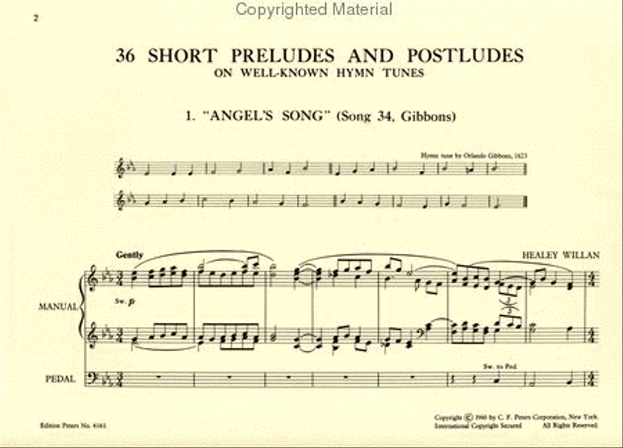 36 Short Preludes & Postludes on Hymn Tunes Vol. 1