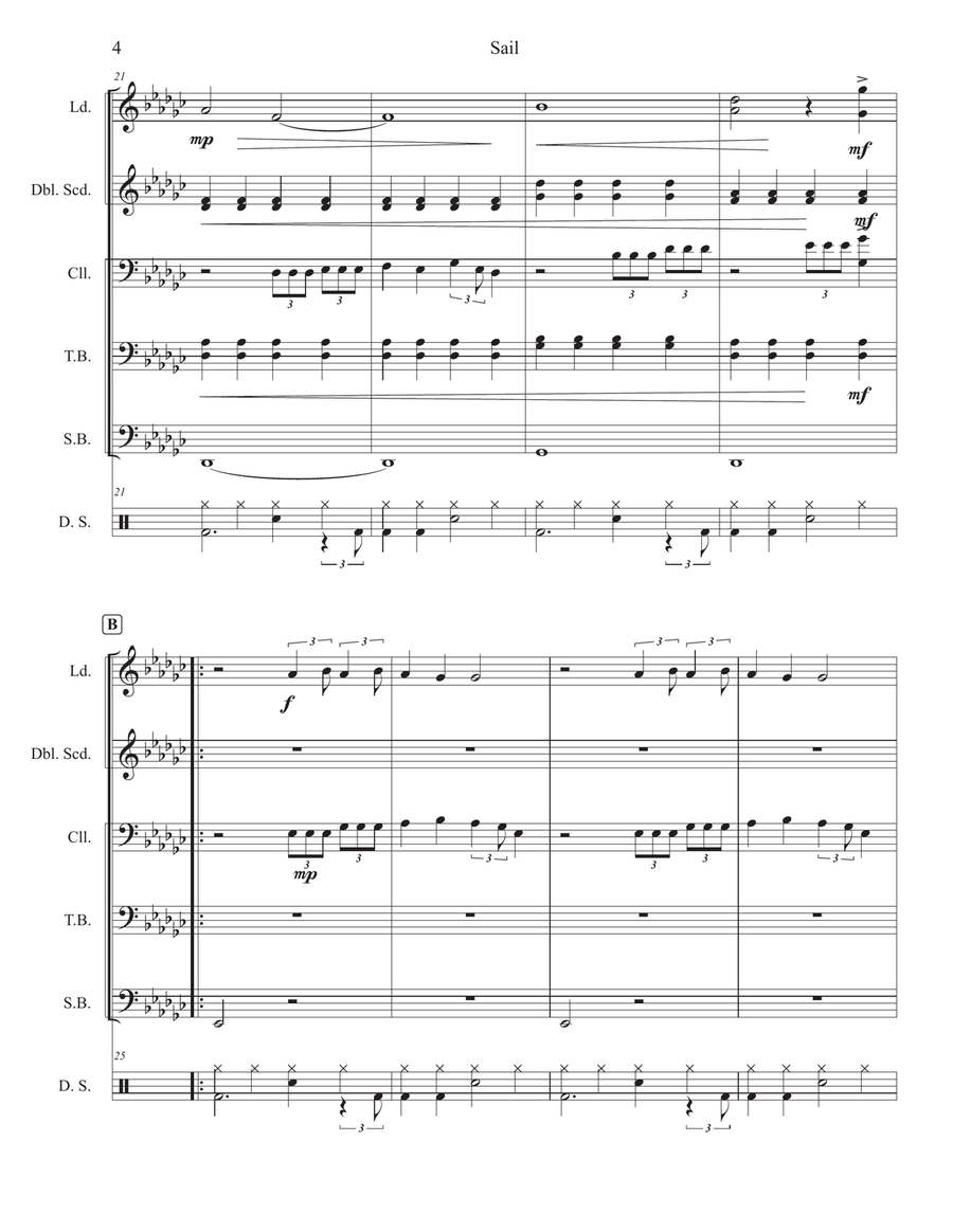 Sail Steel Drum Band scores gallery preview page 5