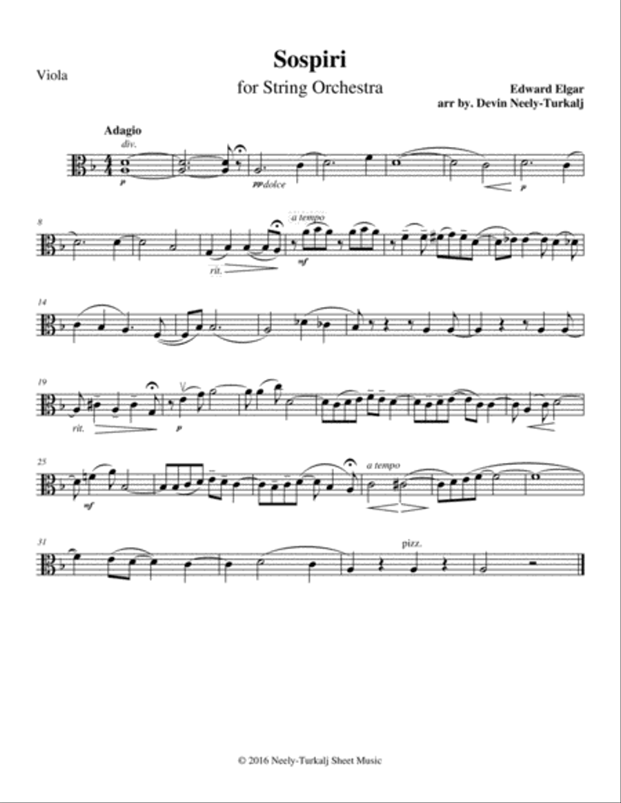 Sospiri Sospiri String Orchestra scores gallery preview page 3
