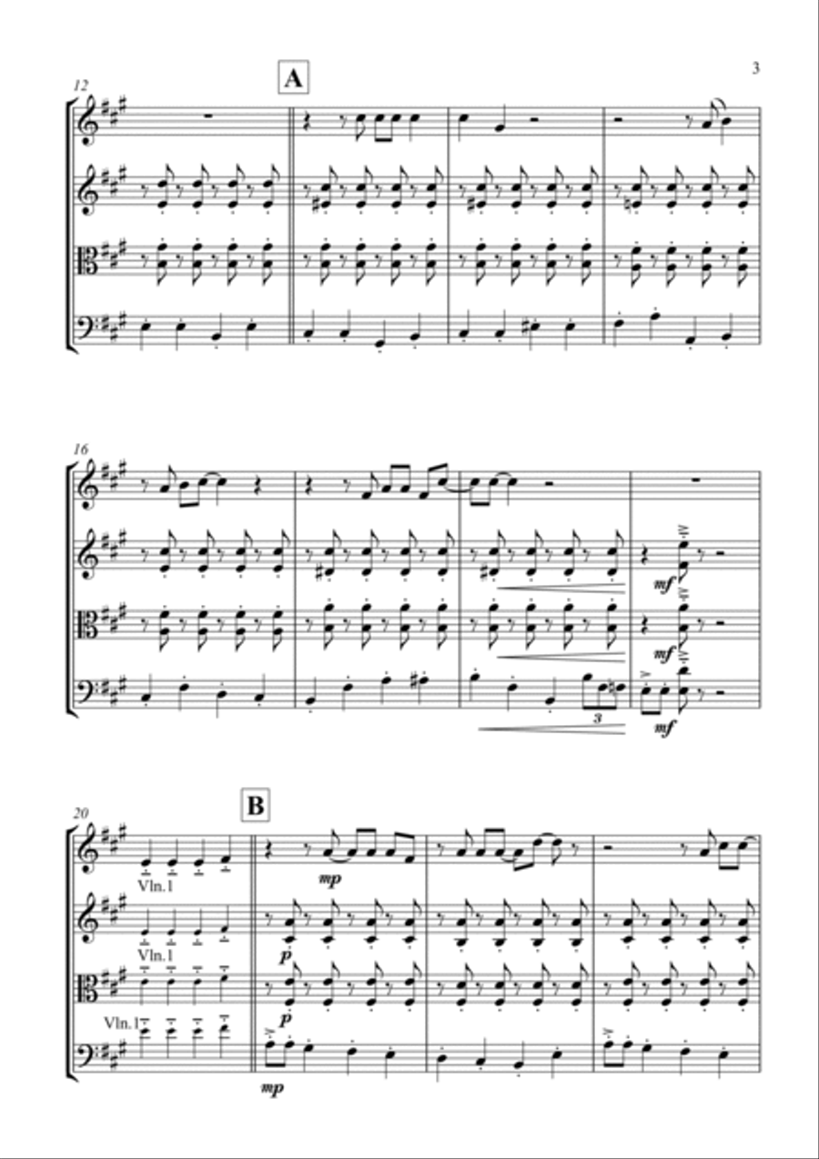 My Baby Just Cares For Me String Quartet scores gallery preview page 3