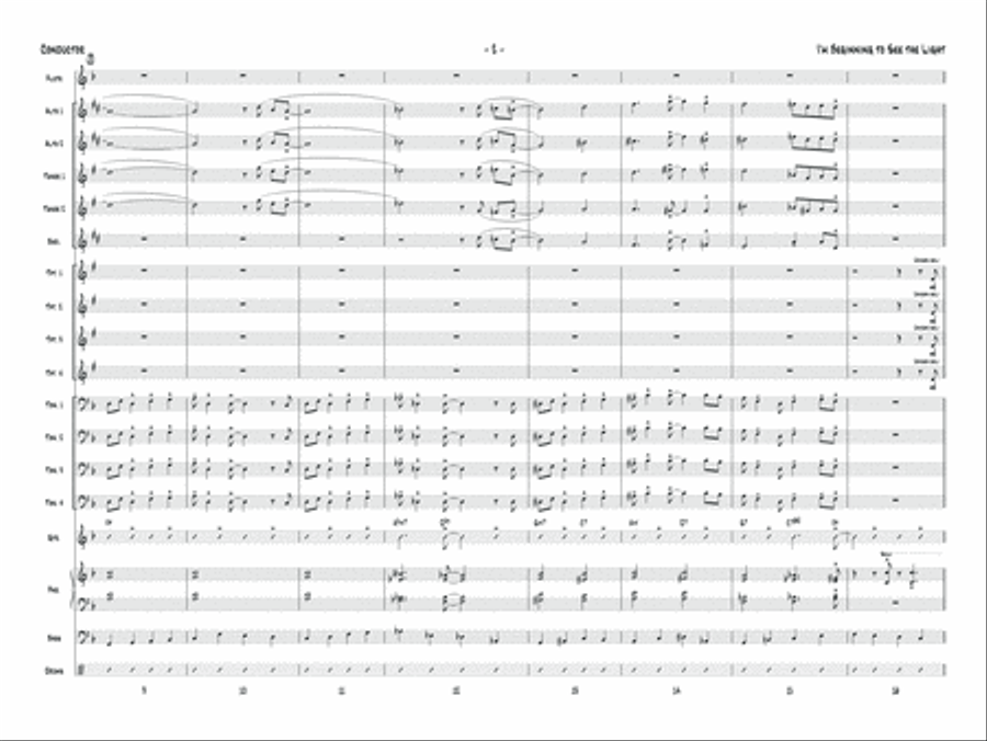 I'm Beginning to See the Light: Score Jazz Ensemble scores gallery preview page 4