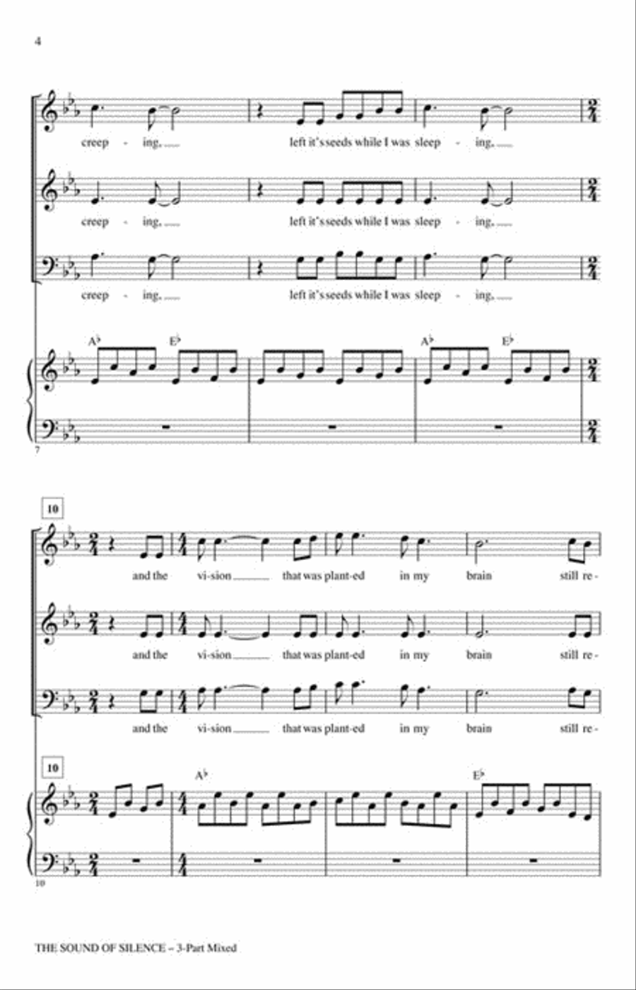 The Sound of Silence The Sound of Silence Choir scores gallery preview page 3