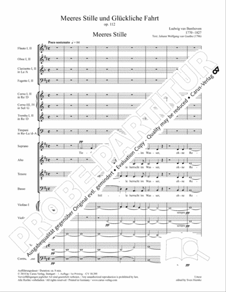 Calm Sea and Prosperous Voyage 4-Part scores gallery preview page 8