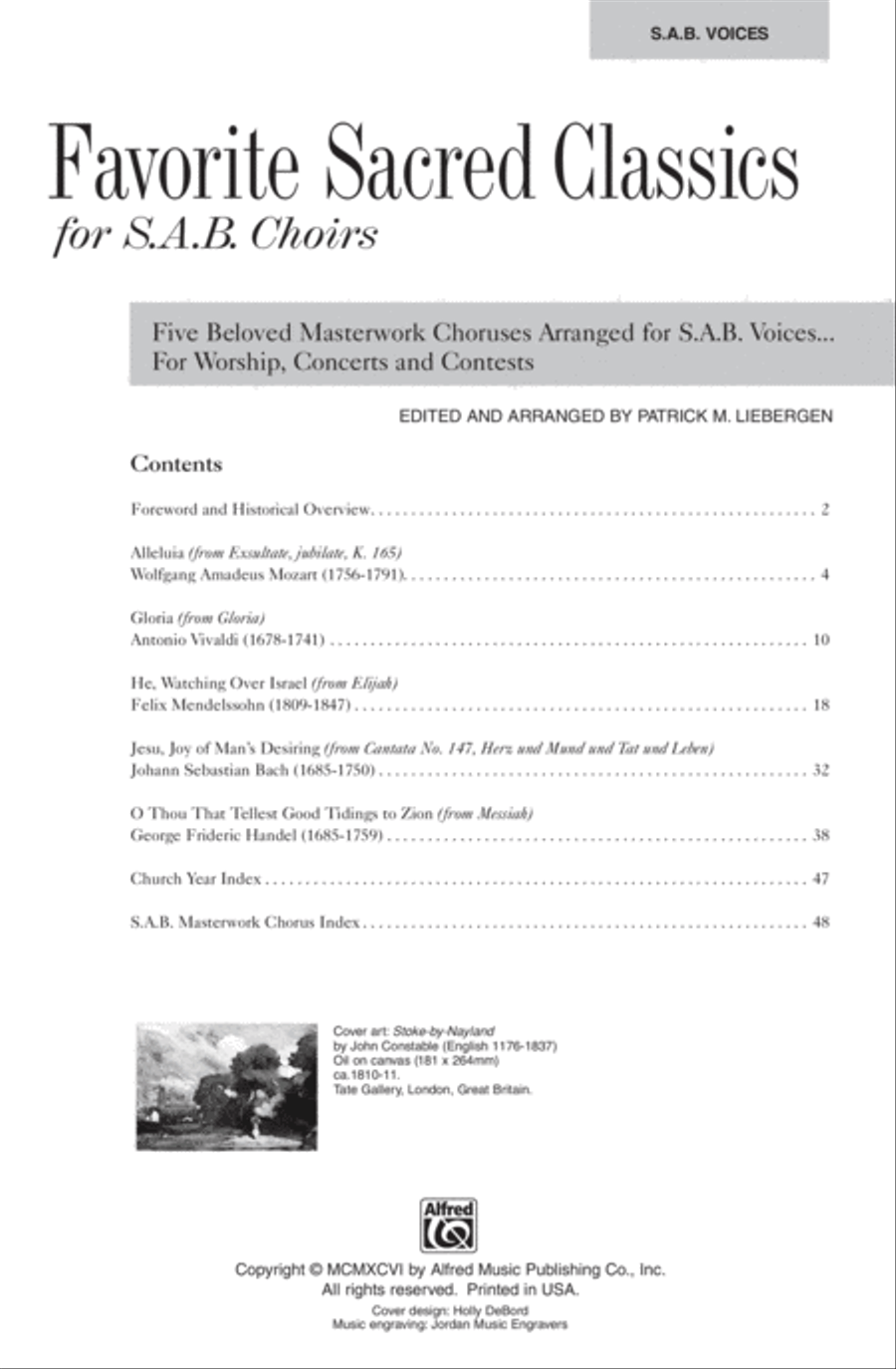 Favorite Sacred Classics for SAB Choirs 3-Part scores gallery preview page 2