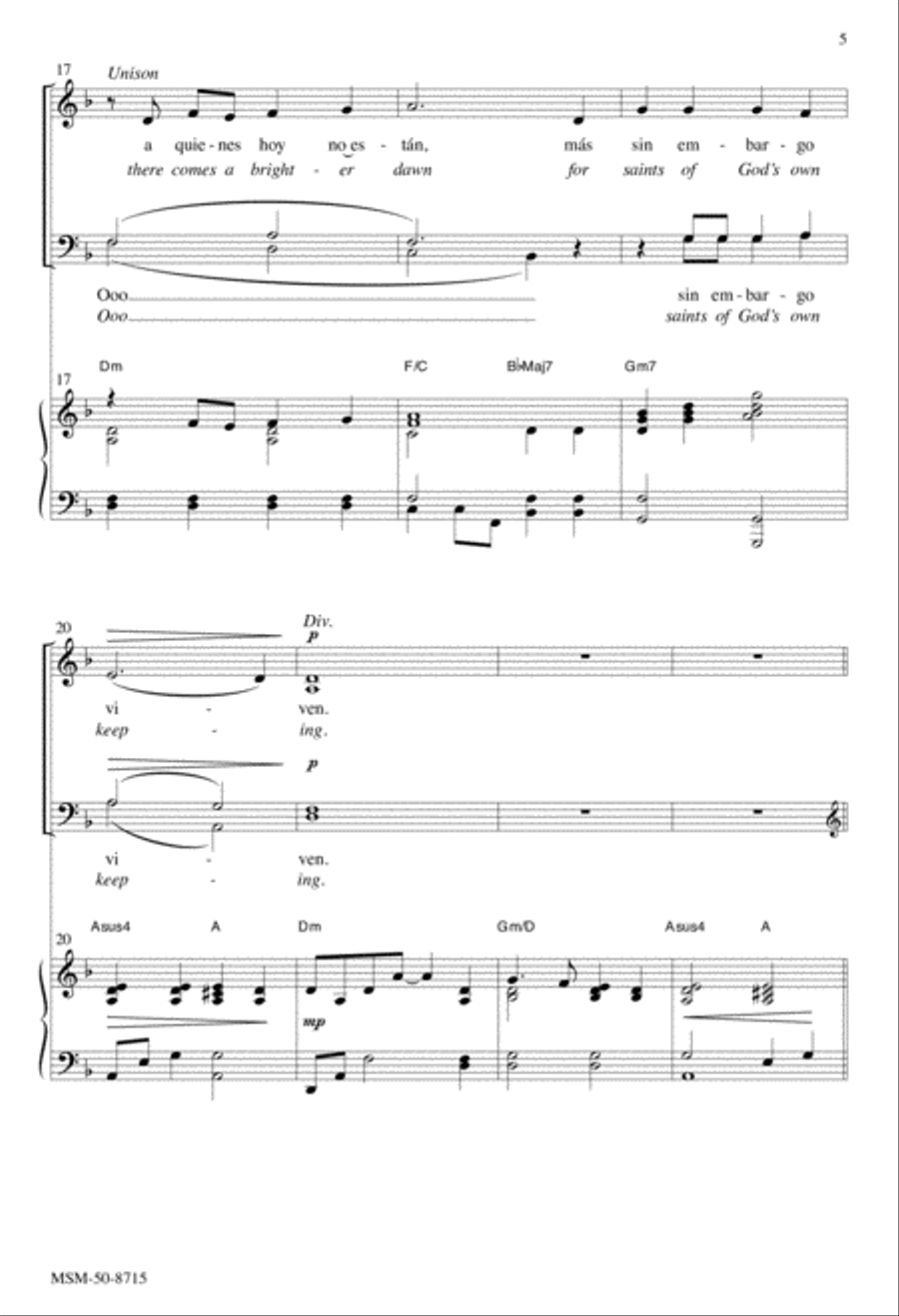 Vencerá el amor (Love Shall Overcome) 4-Part scores gallery preview page 4