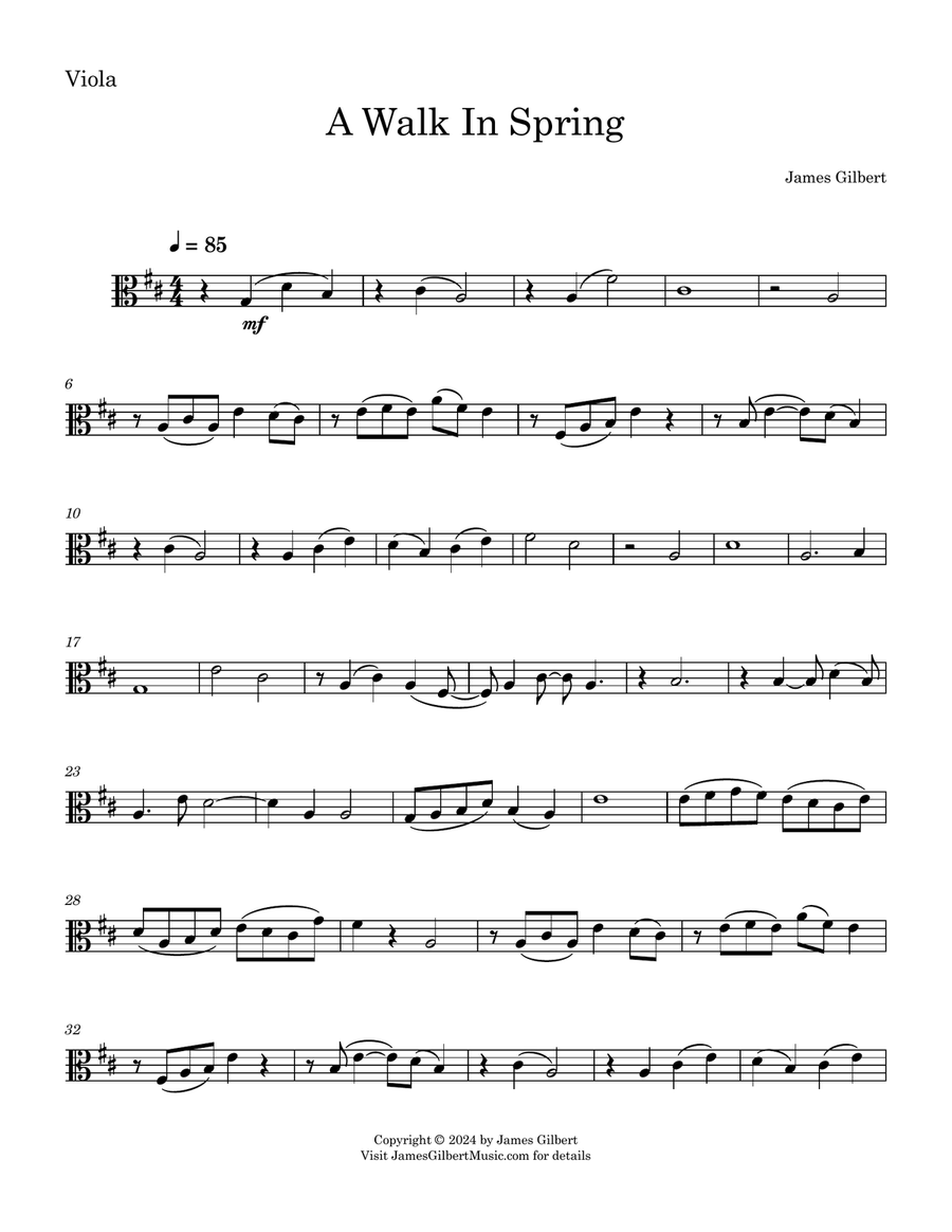A Walk In Spring A Walk In Spring String Quartet scores gallery preview page 1
