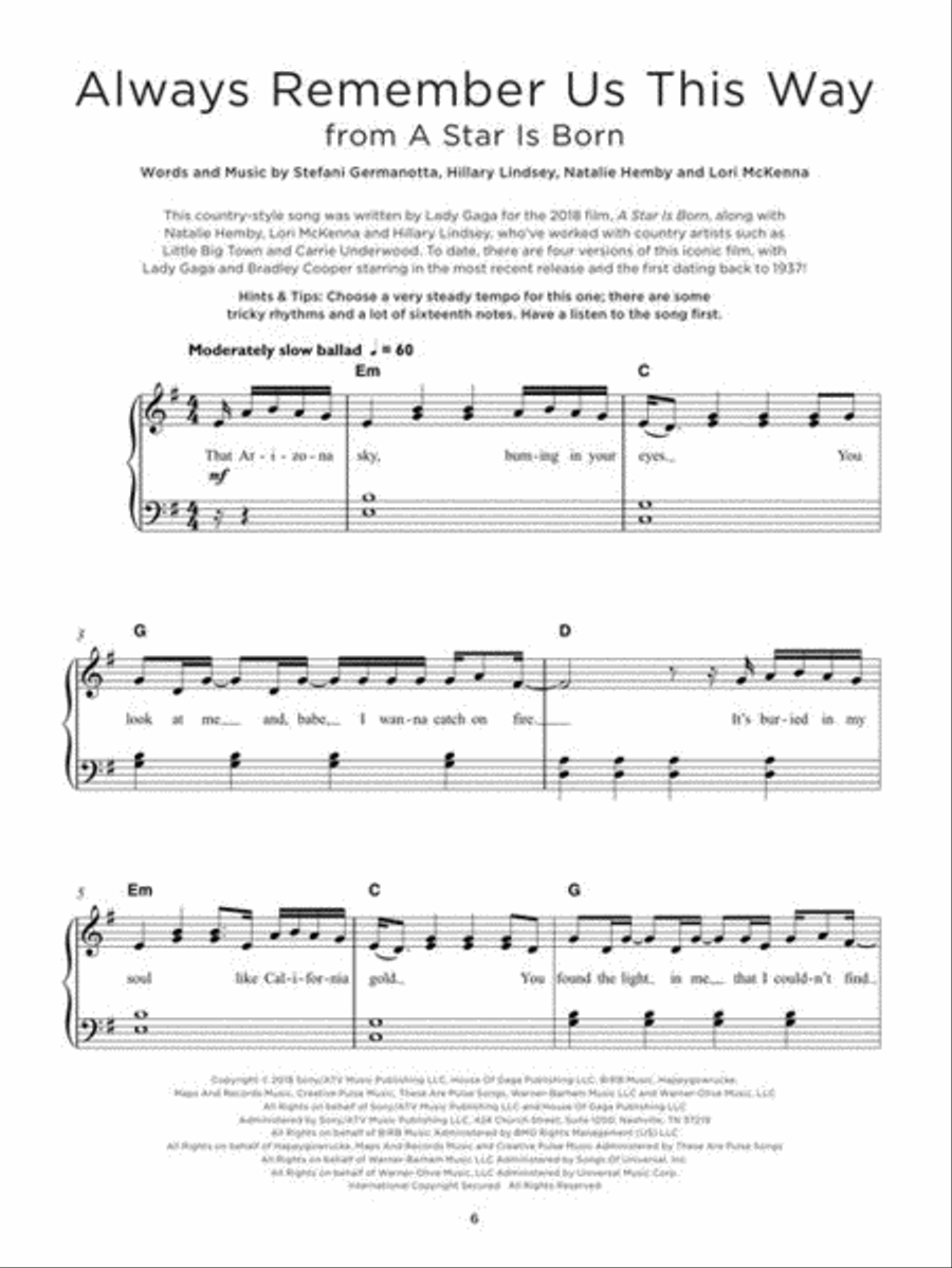 Really Easy Piano – Movie Musicals Easy Piano scores gallery preview page 4