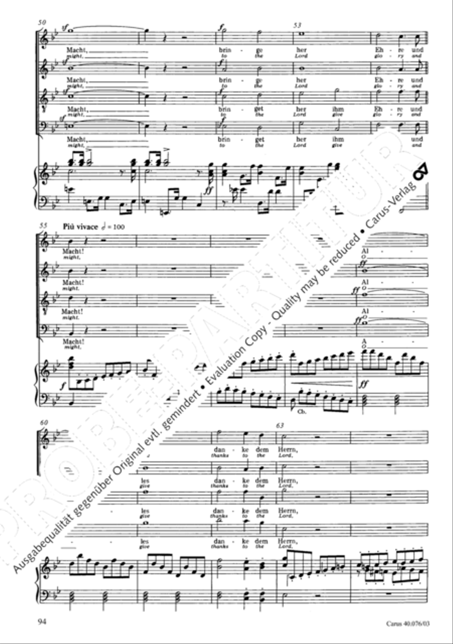 Hymn of Praise, MWV A 18 Hymn of Praise, MWV A 18 SSAATB scores gallery preview page 95
