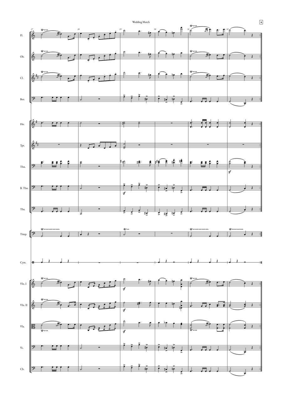 Wedding March Full Orchestra scores gallery preview page 4
