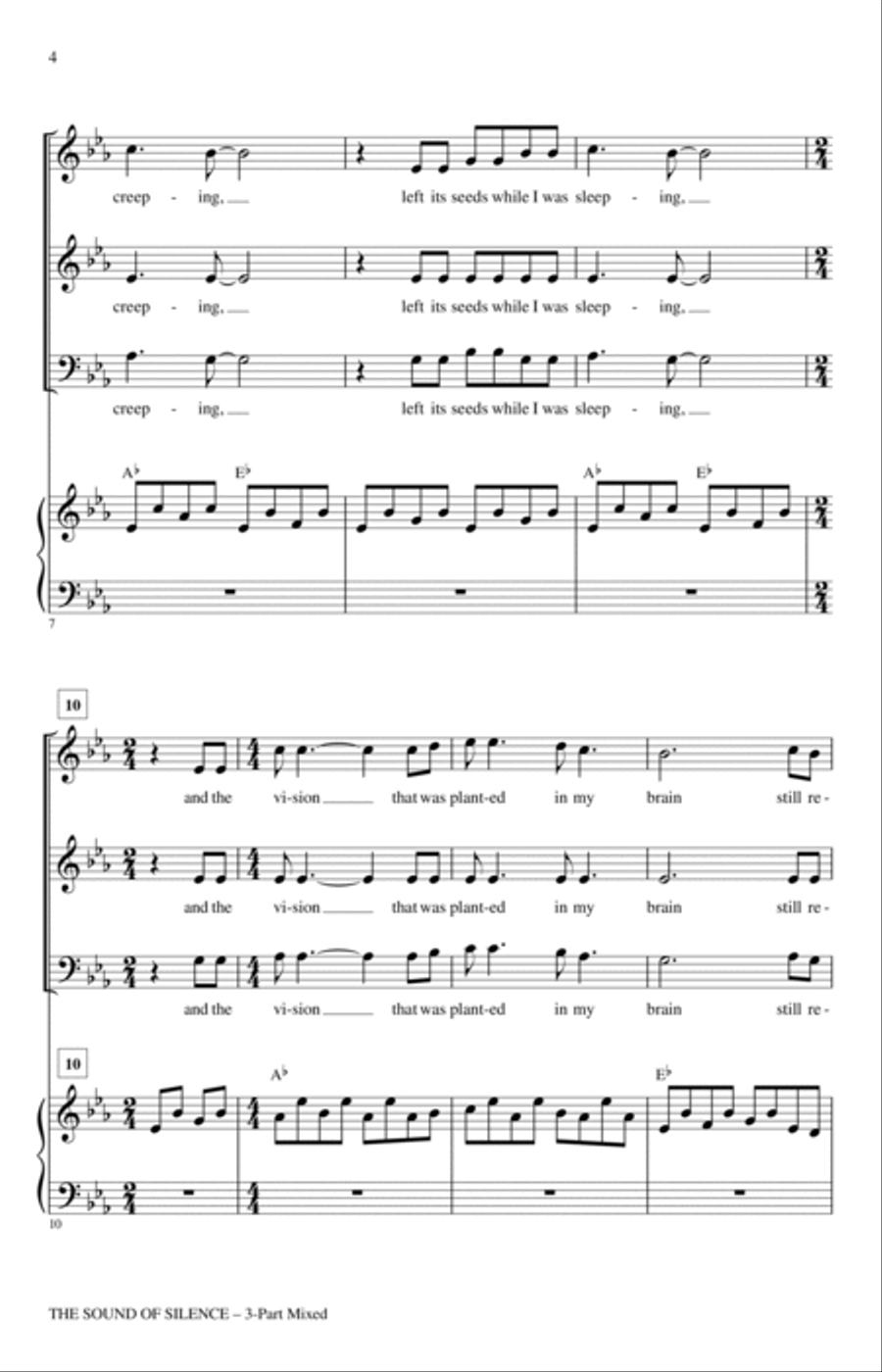 The Sound Of Silence (arr. Roger Emerson) 3-Part scores gallery preview page 2