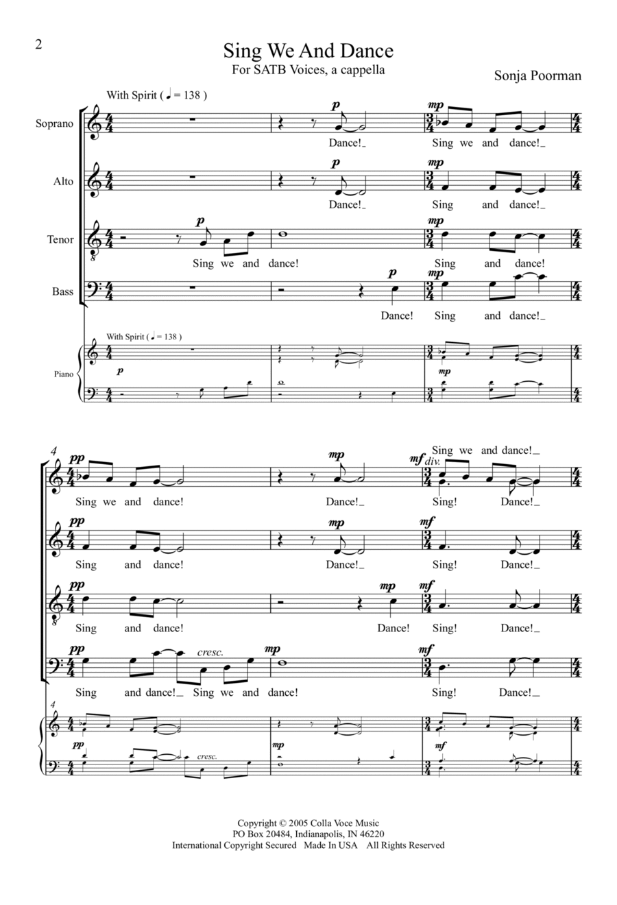 Sing We And Dance Sing We And Dance 4-Part scores gallery preview page 1