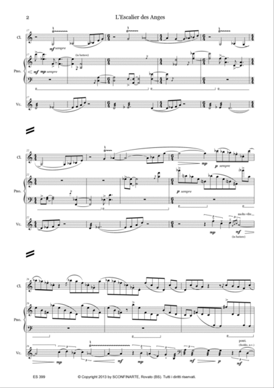 Umberto Bombardelli: L'ESCALIERE DES ANGES (ES 399) Small Ensemble scores gallery preview page 6