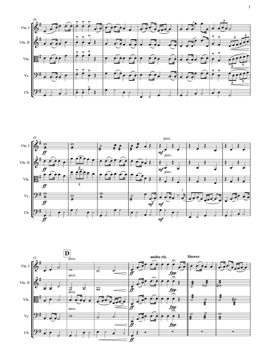 Waltzing Matilda - String Orchestra String Orchestra scores gallery preview page 3