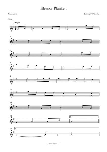 turlough'o carolan eleanor plunkett Flute and Bassoon sheet music image number null