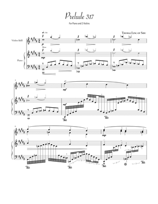 Prelude for 2 violins and piano