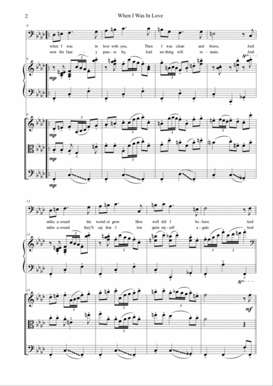 When I Was in Love Piano Quartet scores gallery preview page 2