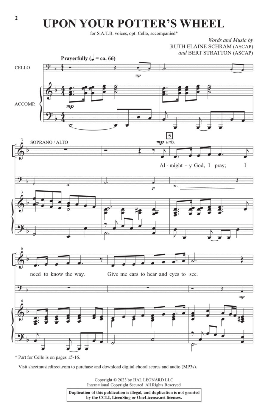 Upon Your Potter's Wheel Upon Your Potter's Wheel 4-Part scores gallery preview page 1