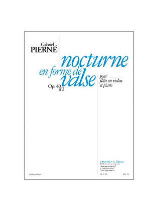 Nocturne En Forme De Valse Pour Flute Ou Violon Et Piano
