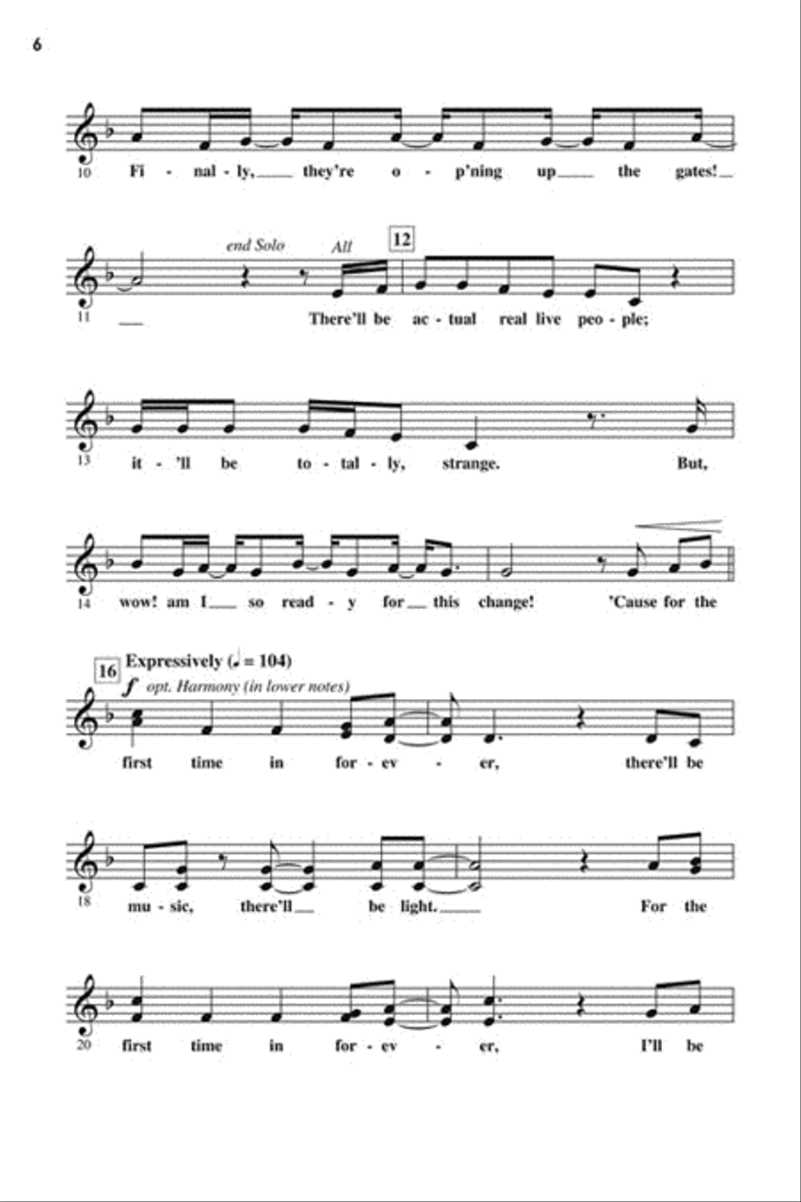 Let's All Sing Songs from Frozen Choir scores gallery preview page 4