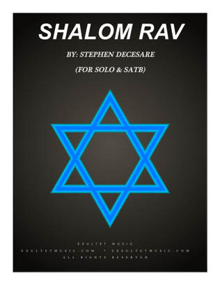 Book cover for Shalom Rav (for Solo & SATB)