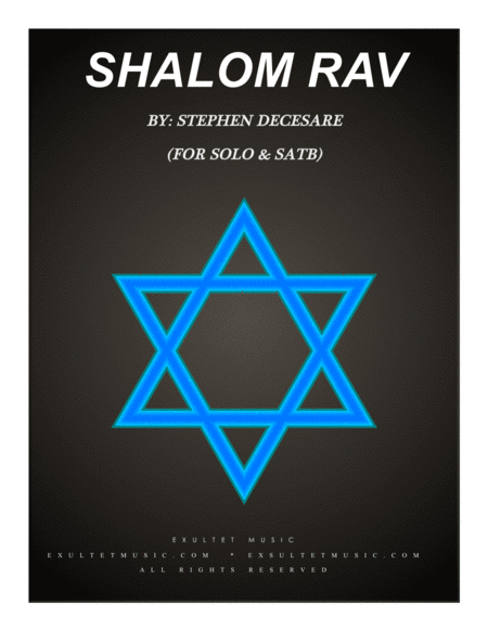 Shalom Rav (for Solo & SATB) image number null