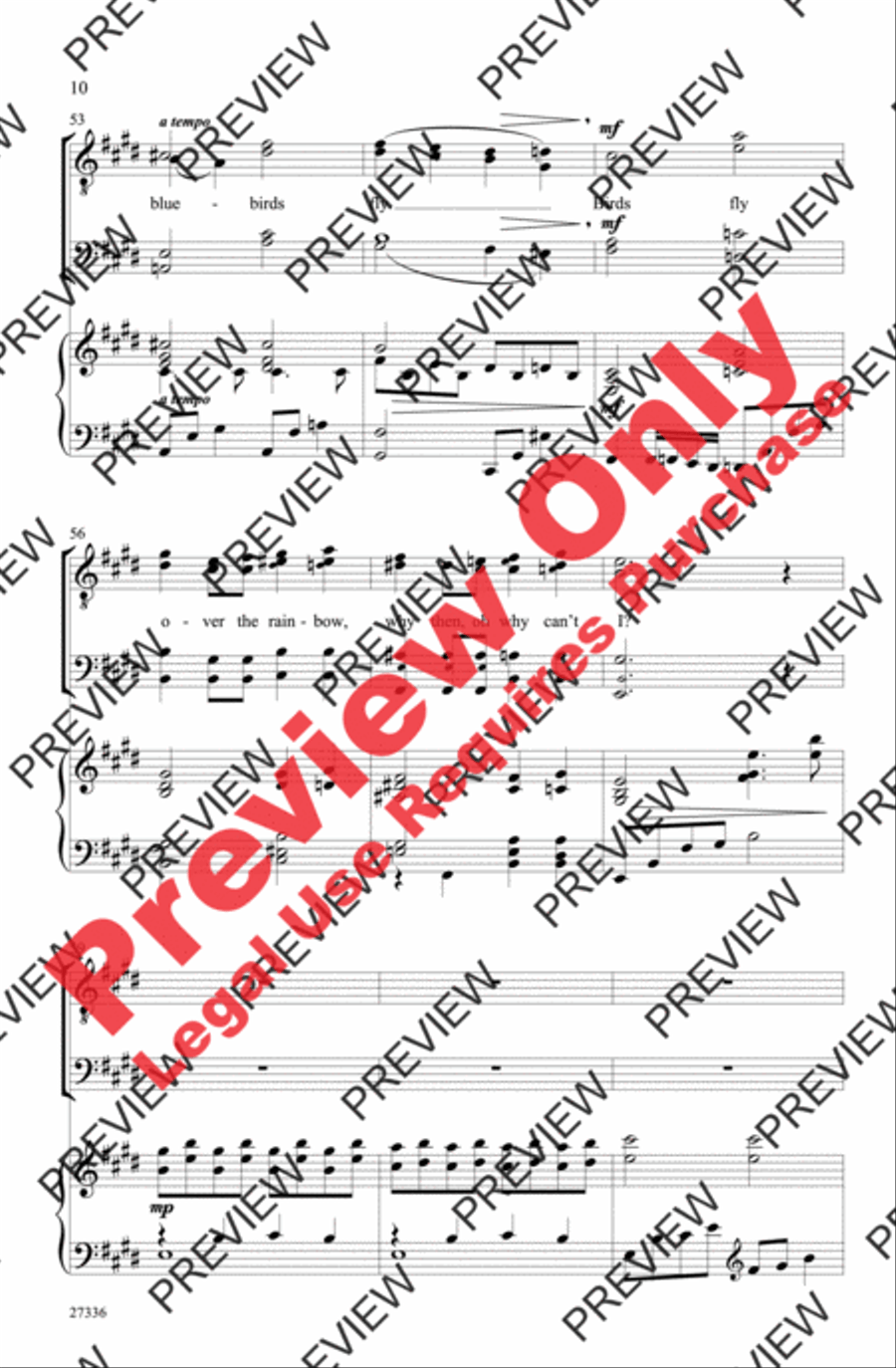 Over the Rainbow Over the Rainbow Men's Choir scores gallery preview page 9