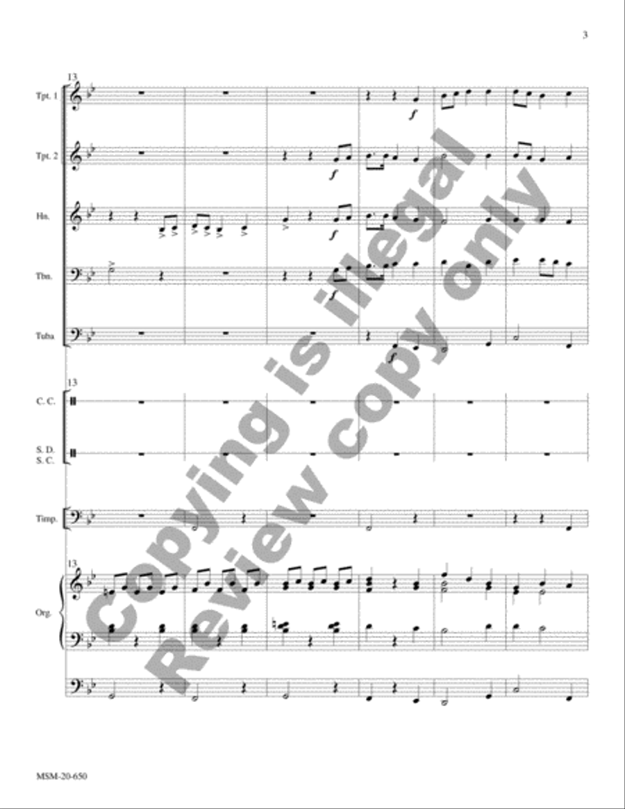Fanfare On Thaxted Organ scores gallery preview page 4