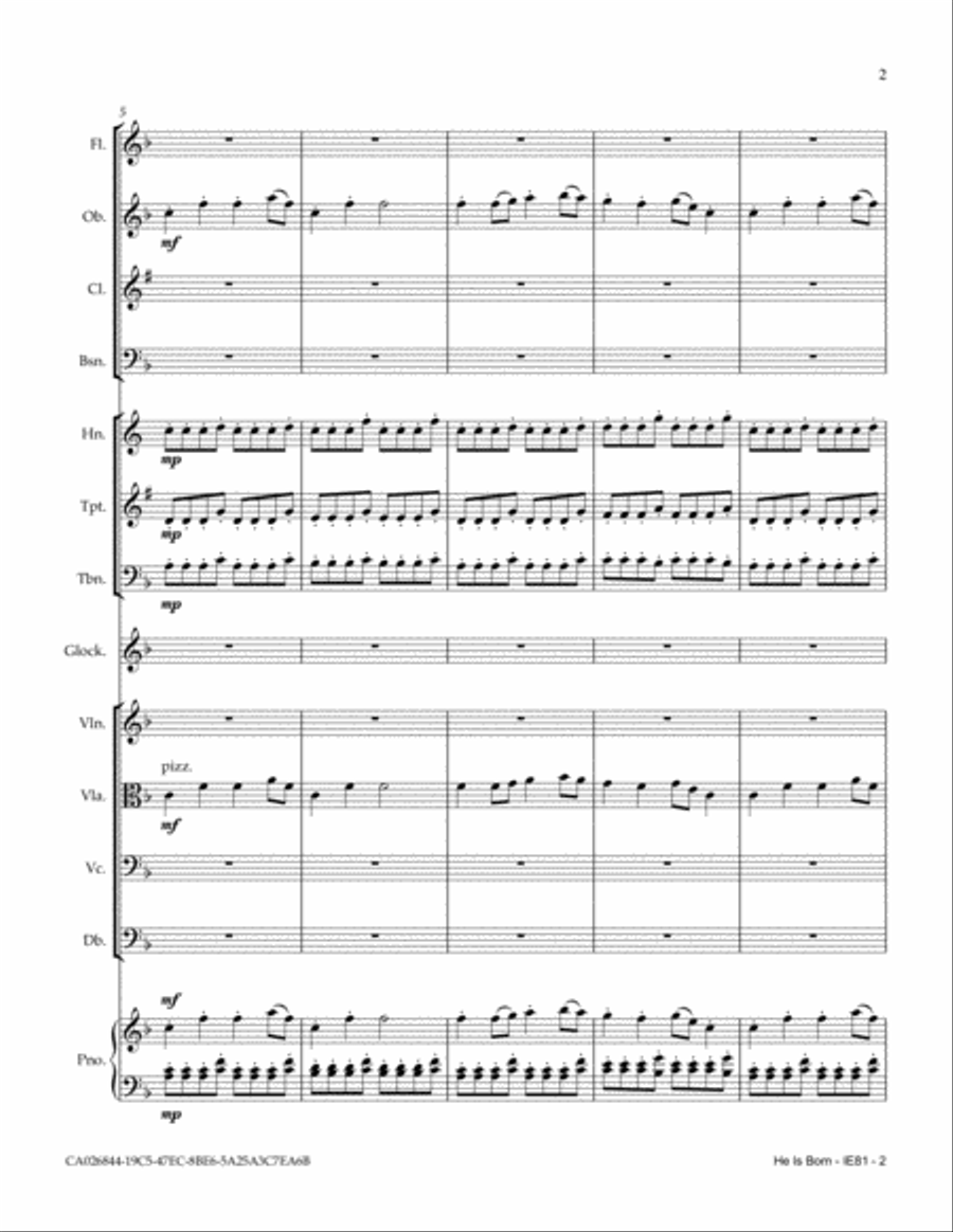 He Is Born (Il Est Ne) Full Orchestra scores gallery preview page 3