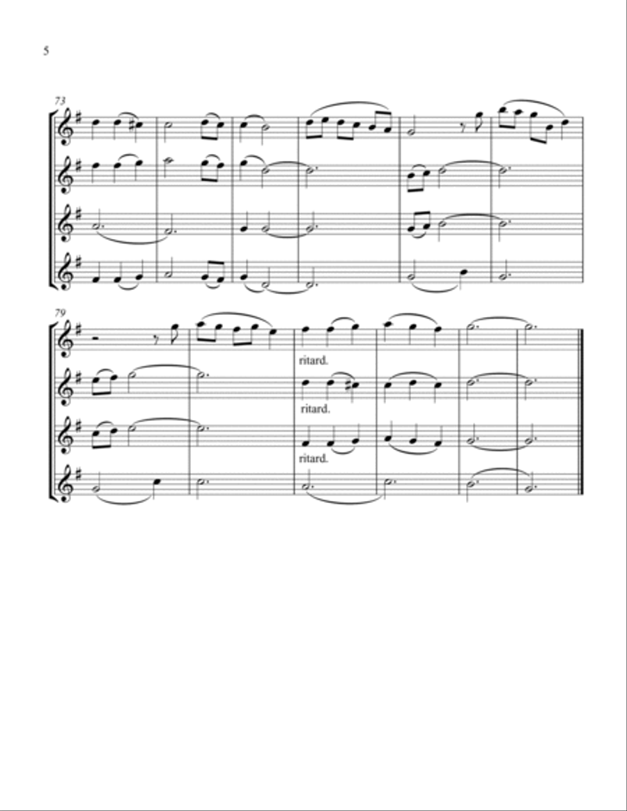 Silver Bells Clarinet Quartet scores gallery preview page 6