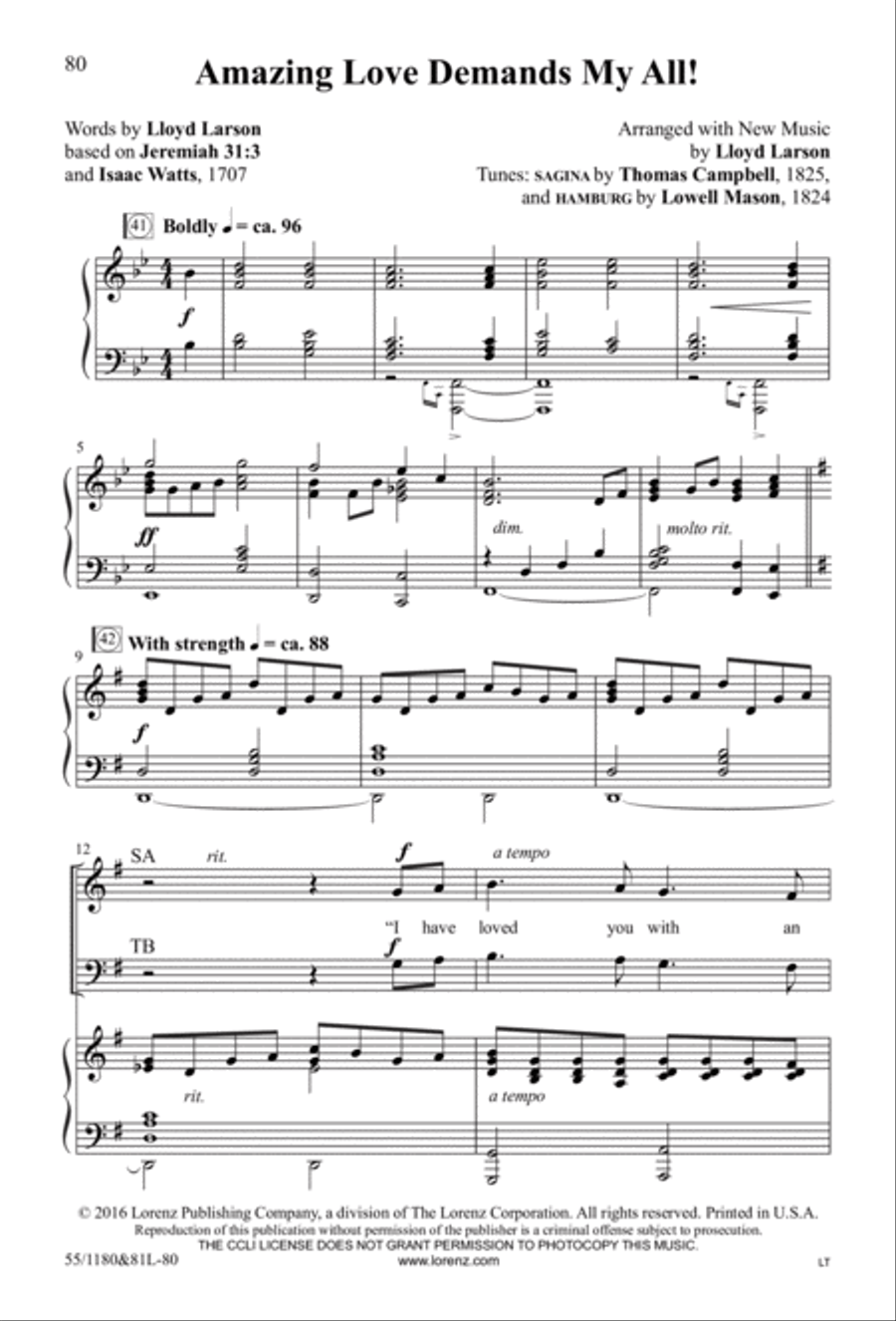 Amazing Love! - SATB with Performance CD image number null