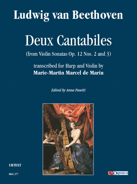 Deux Cantabiles (from Violin Sonatas Op. 12 Nos. 2 and 3) for Harp and Violin. Transcription by Marie-Martin Marcel de Marin