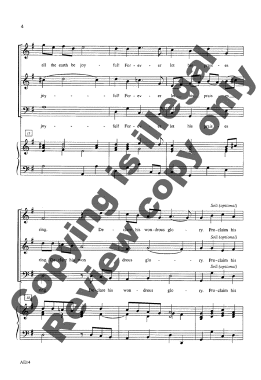 Sing to the Lord Sing to the Lord 3-Part scores gallery preview page 5