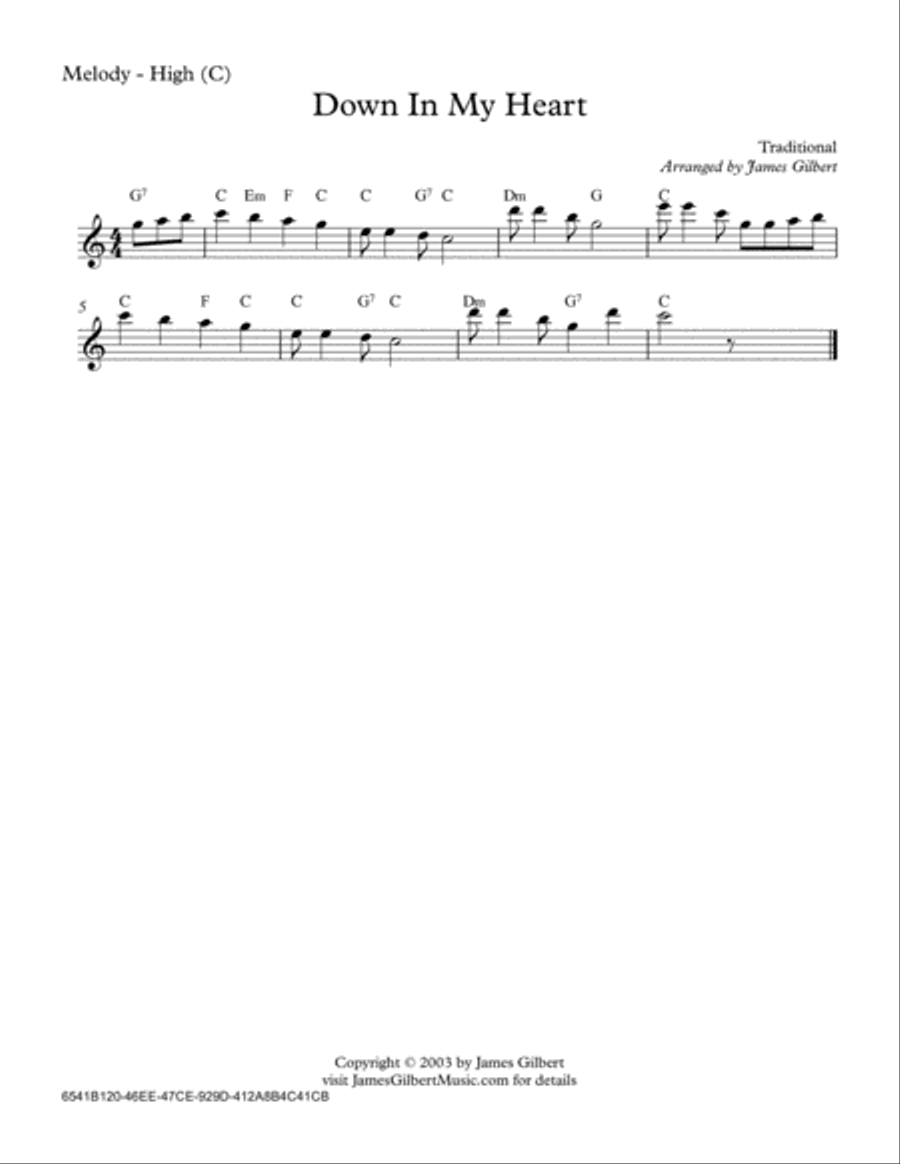 Down In My Heart Small Ensemble scores gallery preview page 5