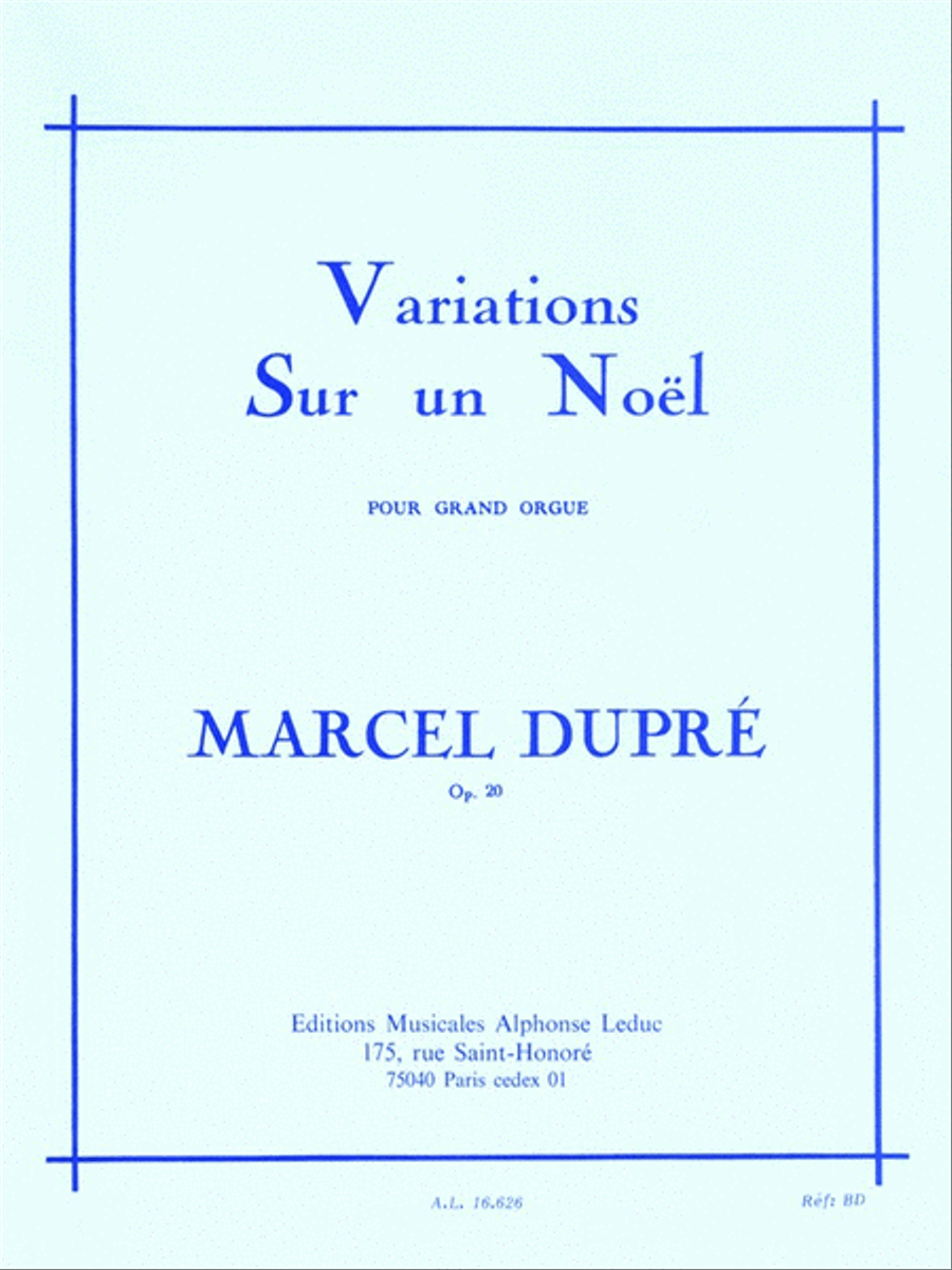 Variations Sur un Noel pour Grand Orgue